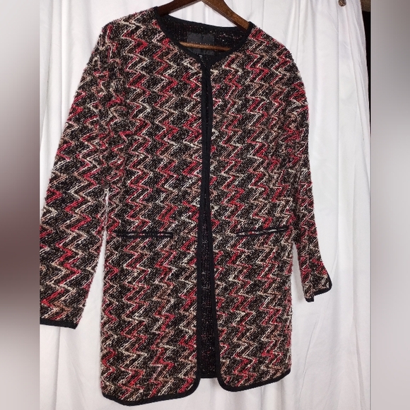Sanctuary Zigzag Small Jacket Women's Boho Office Momcore Business Casual Scandi - Picture 1 of 10